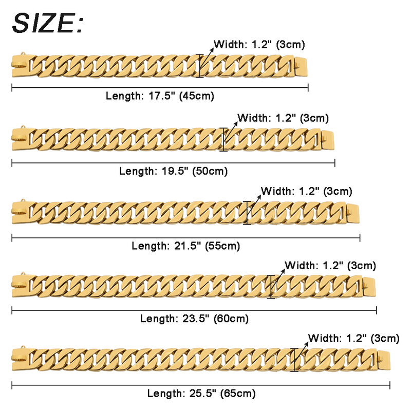 Золотая цепочка для собак из нержавеющей стали шириной 32 мм, ошейник для больших собак, тяжелые, жевательные, жевательные, тройные ошейники