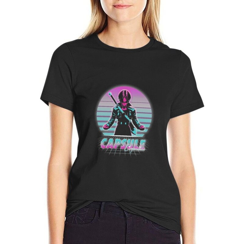 Capsule Corp T-Shirt Shirts Grafische T-Shirts Schattige Tops Esthetische Kleding Zwarte T-Shirts Voor Vrouwen