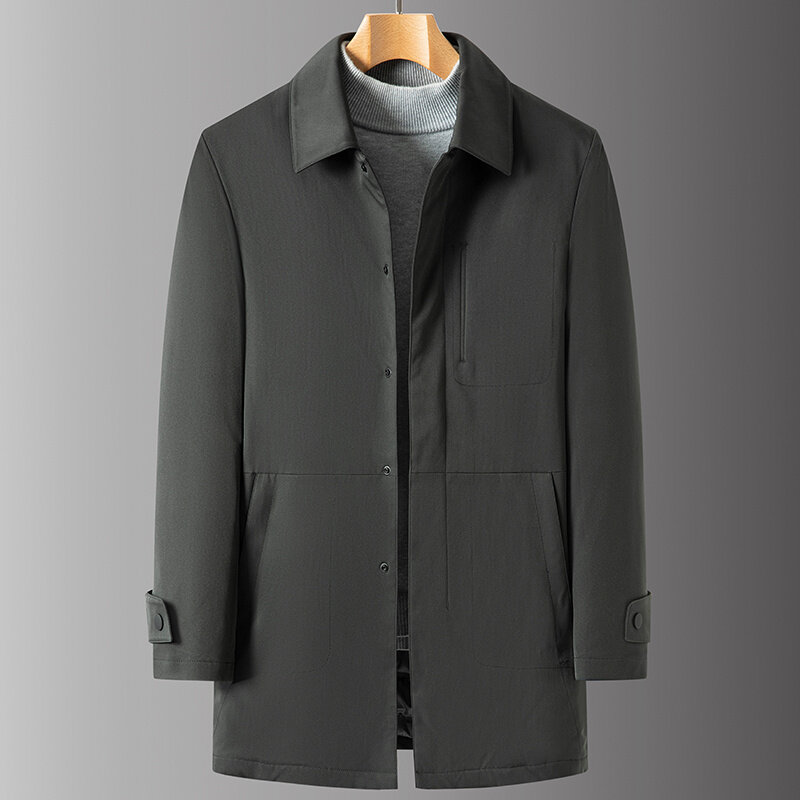Abrigo de plumón de pato blanco para hombre, chaqueta gruesa, cálida, a la moda, talla M-4XL, 2024