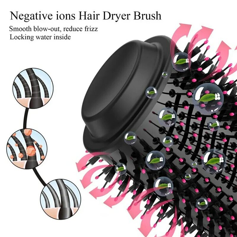 Peigne à air chaud électrique 3 en 1 pour femmes, brosse chauffante pour lisser les cheveux