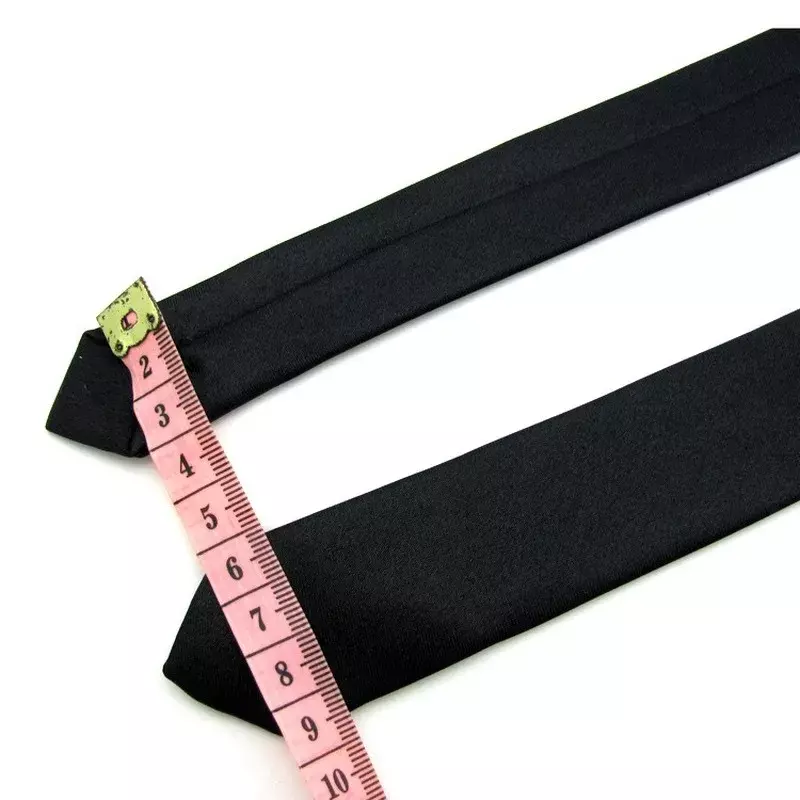 Corbata superfina de satén para hombre, corbatas sólidas hechas a mano, color rojo, amarillo y negro, 3cm, 3,5 cm, para fiesta de boda