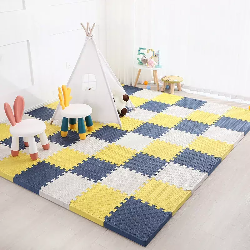Mata podłogowa 30x30cm gruba mata dla dziecka dzieci Puzzle maty z pianki EVA dywanik piankowy blokujący ćwiczenia płytki podłogowe dywan