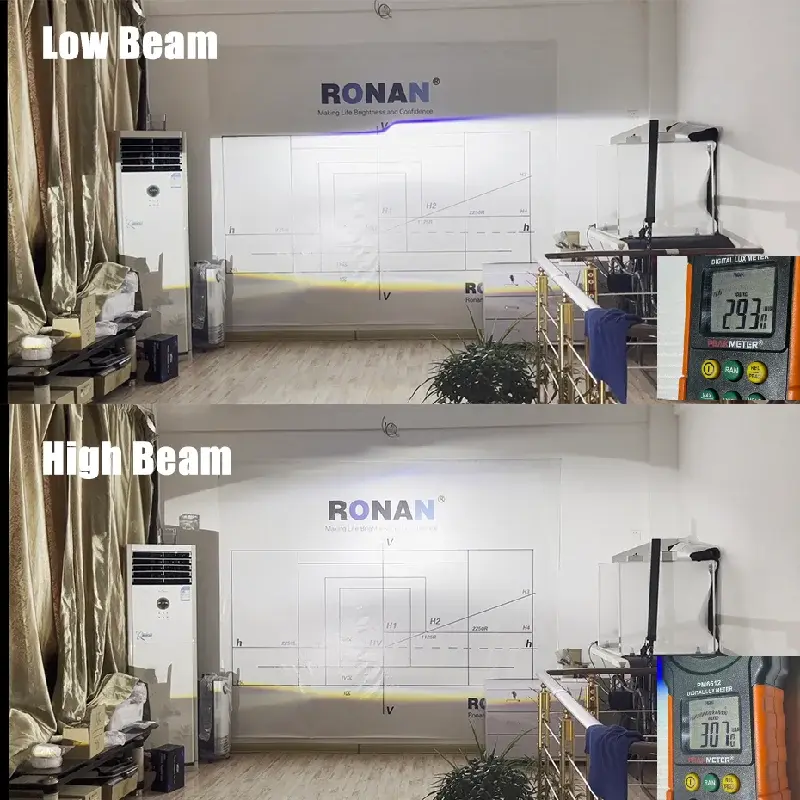 Ronan 3.0 bi conduziu lentes do projetor farol 3r g5 90w d19t 6000lux cor branca universal carro retrofit estilo