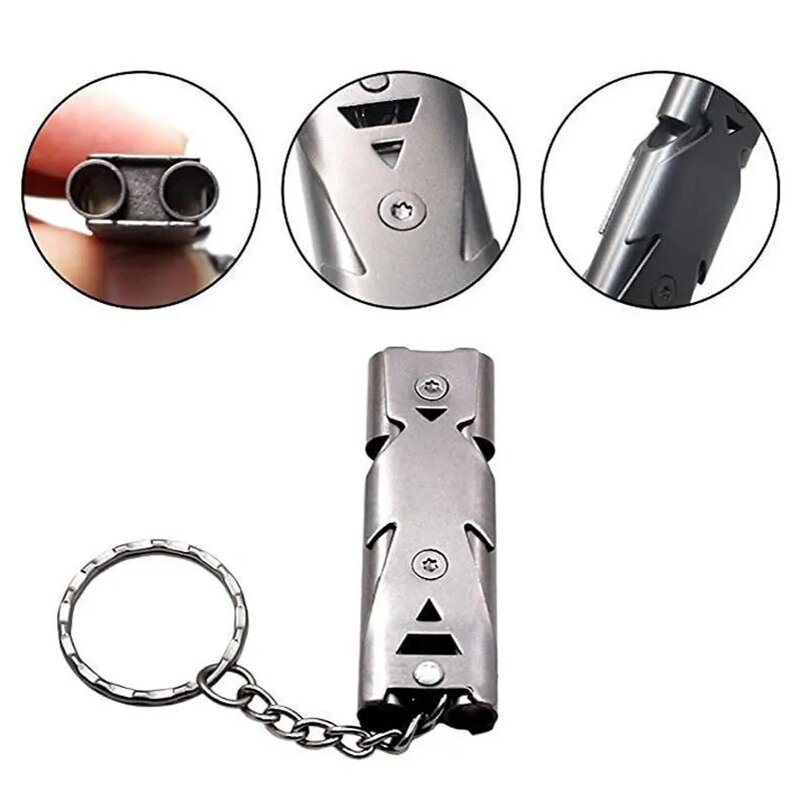 180 High Decibels Whistle Aluminum Alloy Outdoor Survival Practical Whistle Portable Camping Hiking Sports Cheerleading Whistle