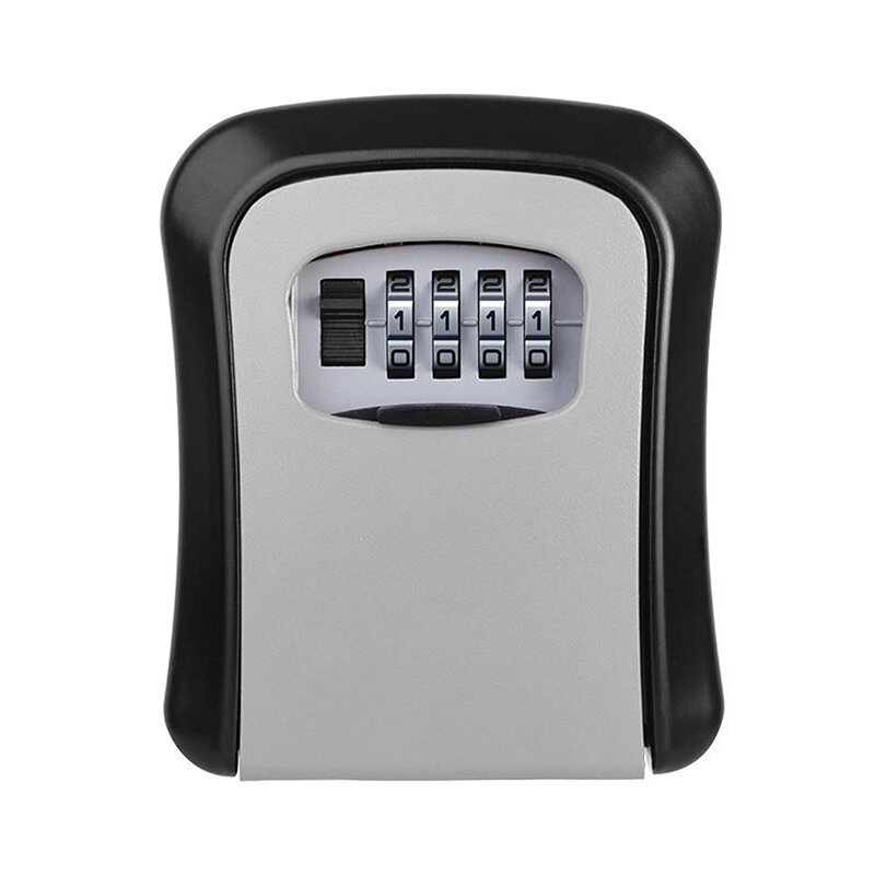 Coffre-fort à clés mural résistant aux intempéries, boîte de rangement à clé unique, boîte à clé à mot de passe intérieure et extérieure, boîte à serrure à clé, n ° 4