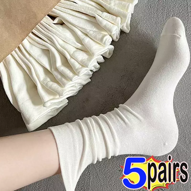 1/Paar Frauen Baumwolle lose keine Pilling Socken Strick rippe dünne Frühling Winter weibliche Socke High Tube Streetwear weiche Freizeit socke
