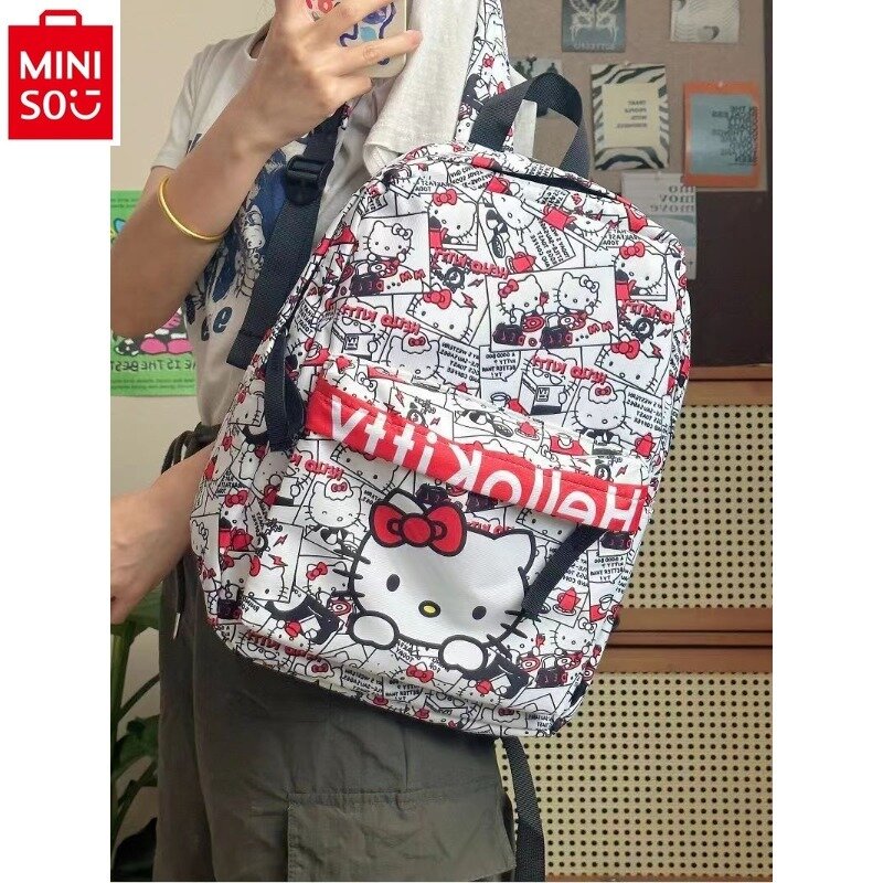 MINISO Disney Мультфильм HelloKitty большой объем студенческий рюкзак кампус Досуг Универсальный Детский рюкзак