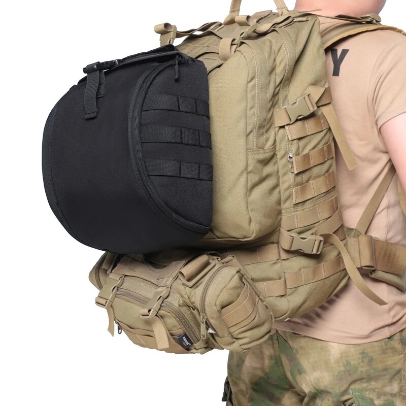 다목적 Molle 보관 군사 운반 파우치, 전술 헬멧 가방 팩, 스포츠 사냥 슈팅 전투 헬멧 가방