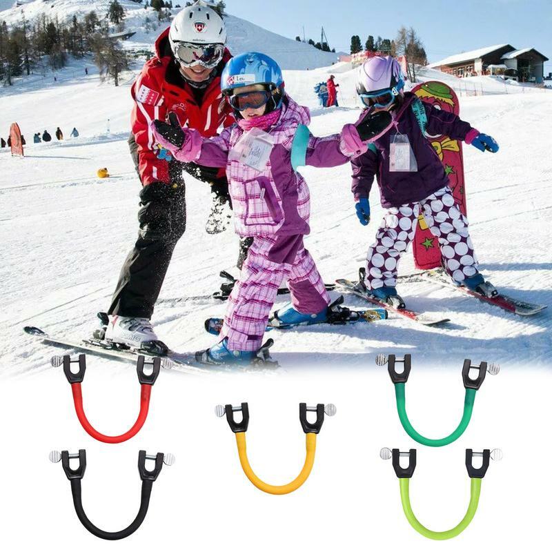 Детский коннектор для лыж, помощь при тренировке лыж, портативный коннектор для сноуборда, инструмент для катания на лыжах, зимнее лыжное оборудование