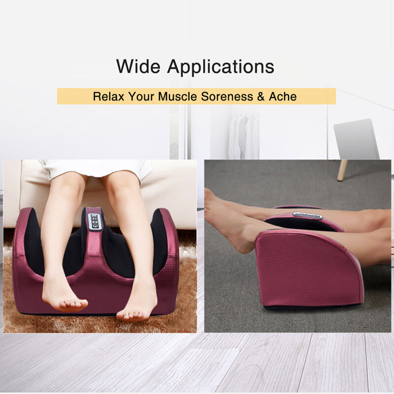 Massageador elétrico do pé com terapia de aquecimento Compressão a quente Shiatsu Kneading Roller Relaxamento muscular Alívio da dor Máquina de spa