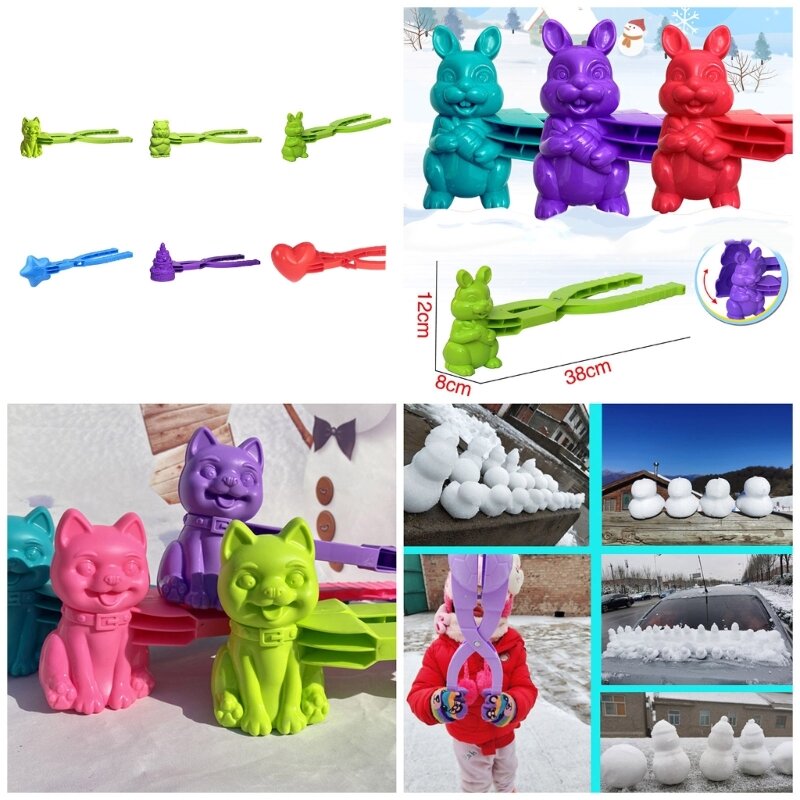Outdoor Winter Speelgoed Puppy Hart Ster Taartvorm Sneeuwballen Maker voor Kinderen Zware Sneeuw Speelgoed Sneeuwballen Maker en