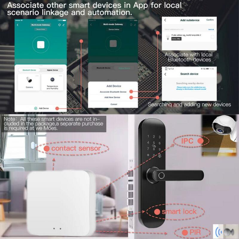 Tuya-ワイヤレススマートゲートウェイハブ,Bluetooth互換メッシュ,ホームオートメーションアプリ,リモートコントロール