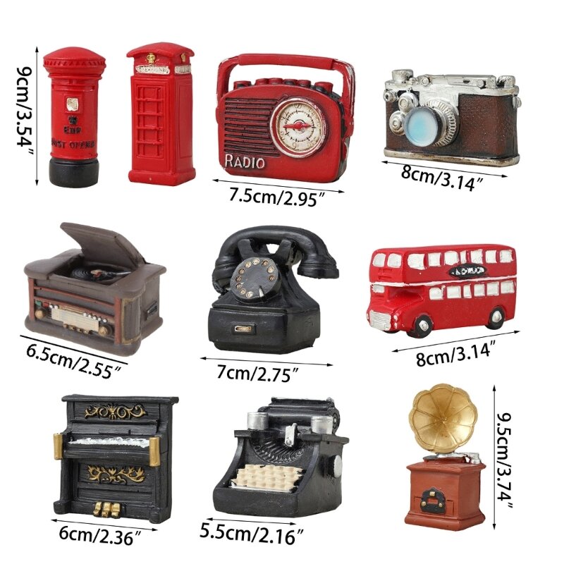 Accesorios de decoración Vintage de Radio de estilo antiguo Retro accesorio de fotografía recién nacido