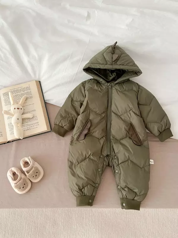 winter  Newborn Infant Baby Boys and Girls Romper Down Jackets Romper White Duck down Onepiece Kids Fashion Baby clothing