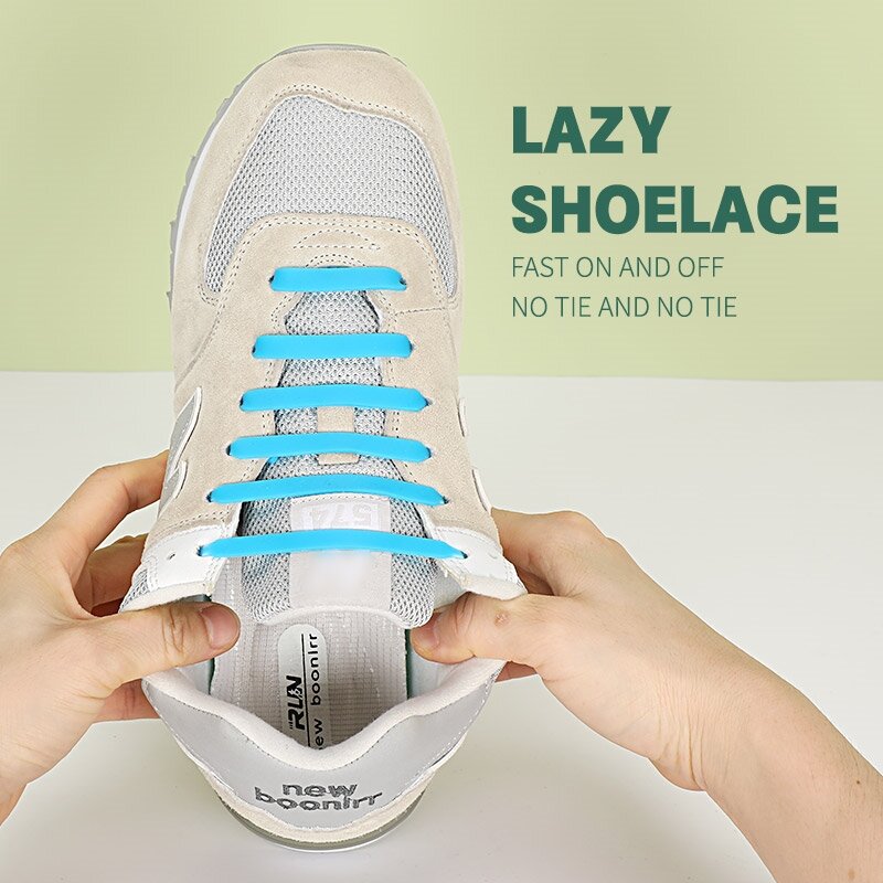 2023 New Elastic Silicone Shoelaces Athletic Running No Tie Shoelace Sneakers Fit Strap Shoes lace For Men Women shoelace