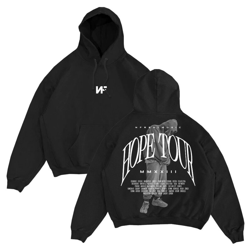 Rapper NF Hope Tour Hoodie Long Sleeve Streetwear Women Men Hooded Sweatshirt 2023 World Tour Hip Hop Clothes