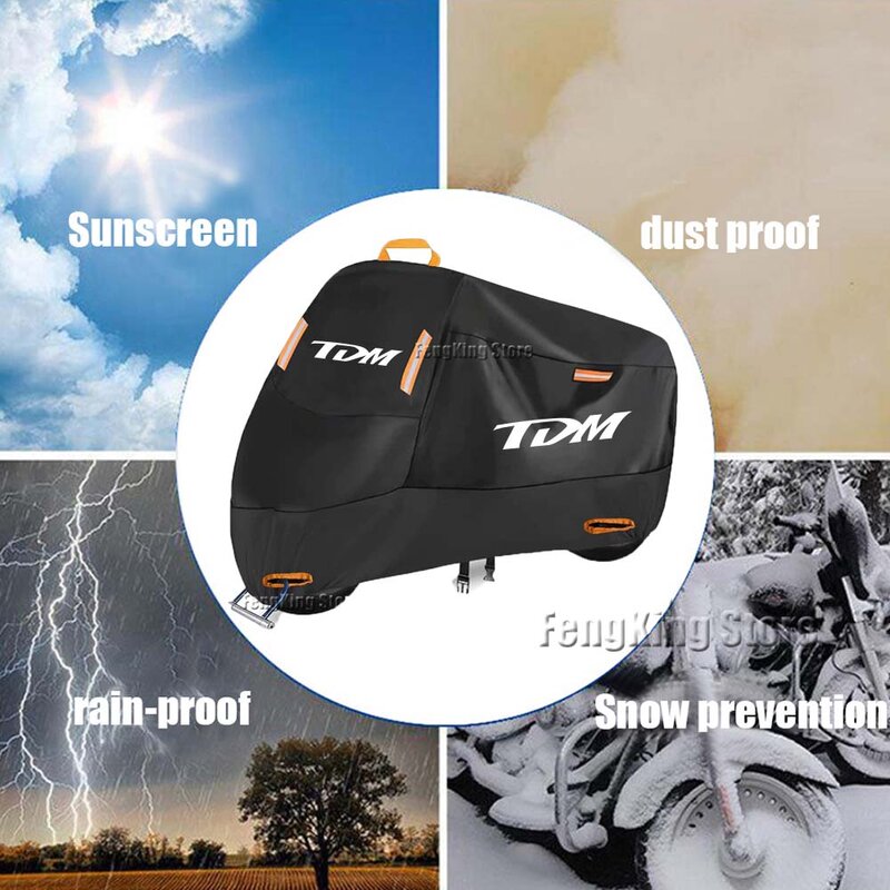 For Yamaha TDM 850 1991-2001 TDM 900 2002-2013 Motorcycle Cover Waterproof Outdoor Scooter UV Protector Rain Cover