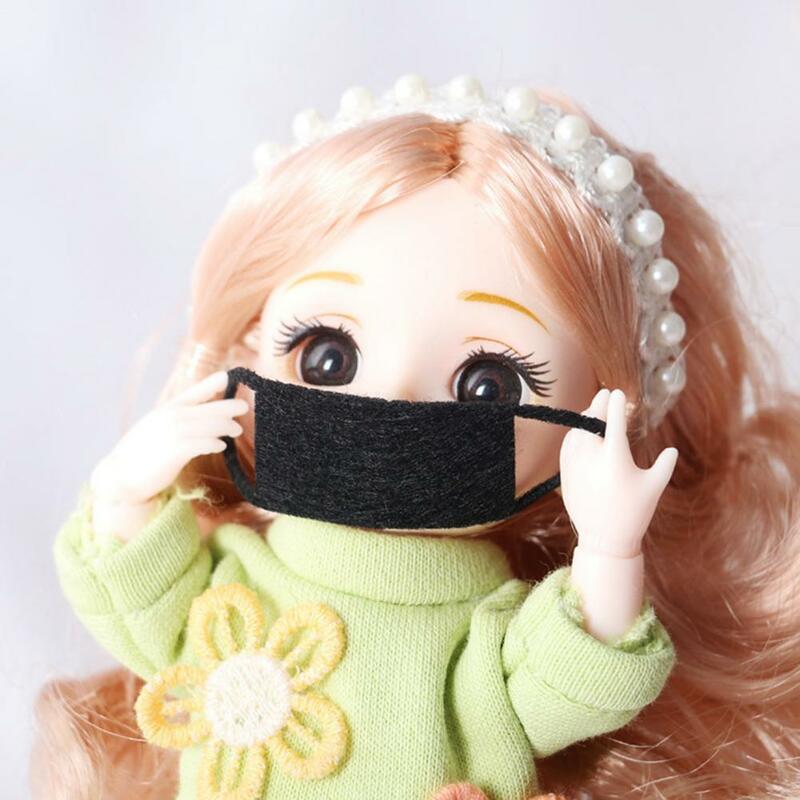 Mini mascarilla de boca para casa de muñecas, 10 unidades, 1:12, modelo de casa de muñecas, cubierta de cara en miniatura, accesorios para muñecas, juguete de decoración