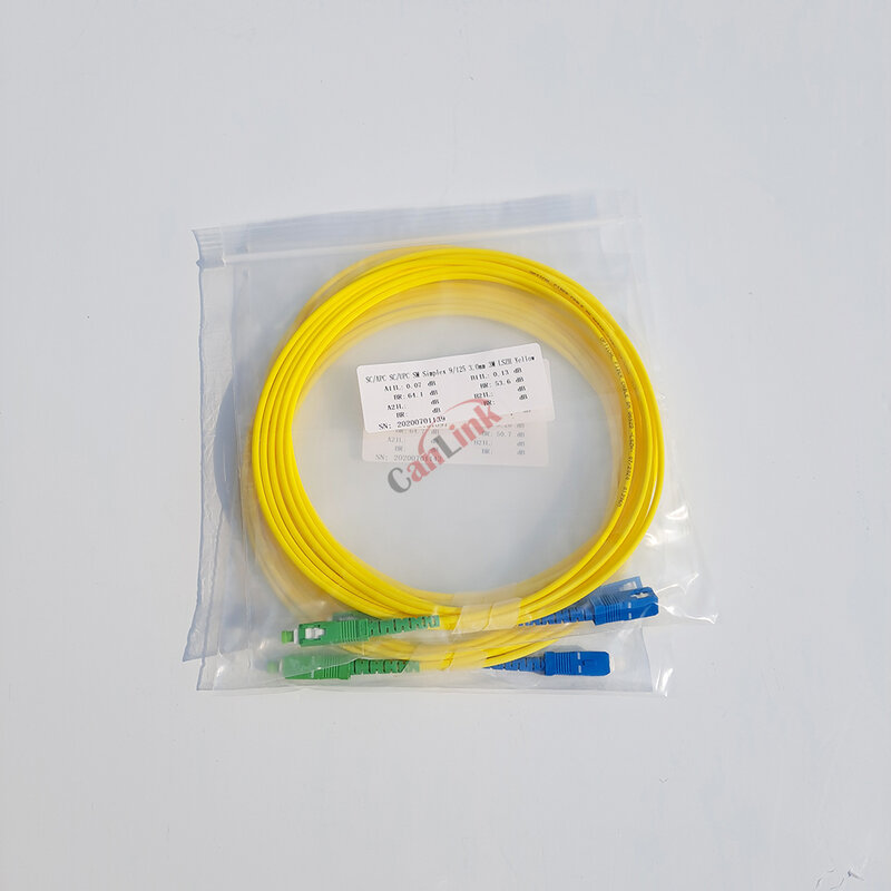 10 Pcs/lot SC APC to SC UPC SC Patch Cord Simplex 3.0mm LSZH PVC Single Mode Fiber Patch Cable jumper