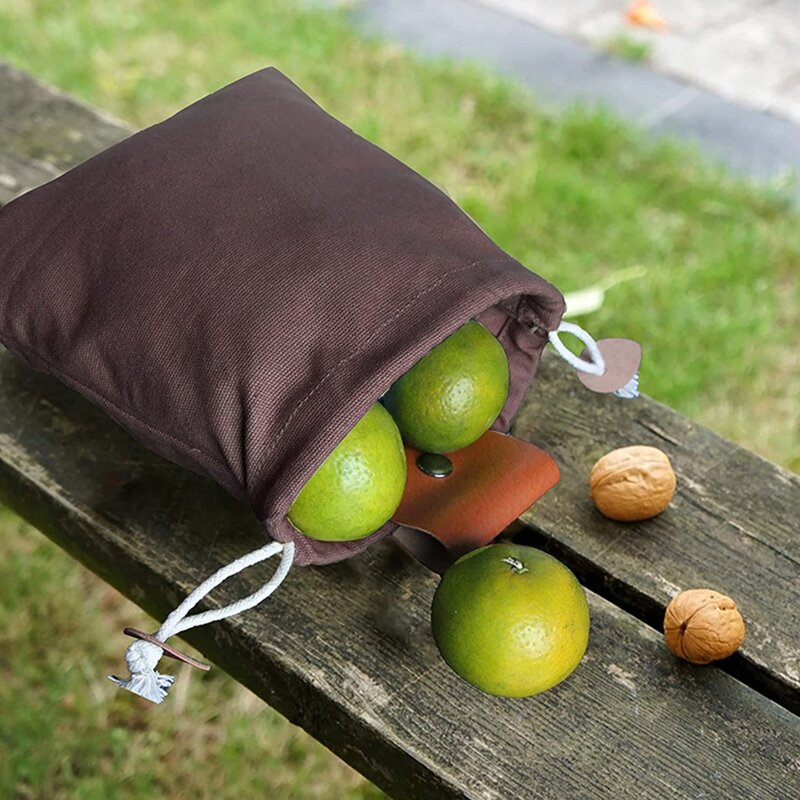 Oxford pano saco forragem ar livre coleta rocha com cordão para caça cogumelo cintura pendurado ferramenta saco