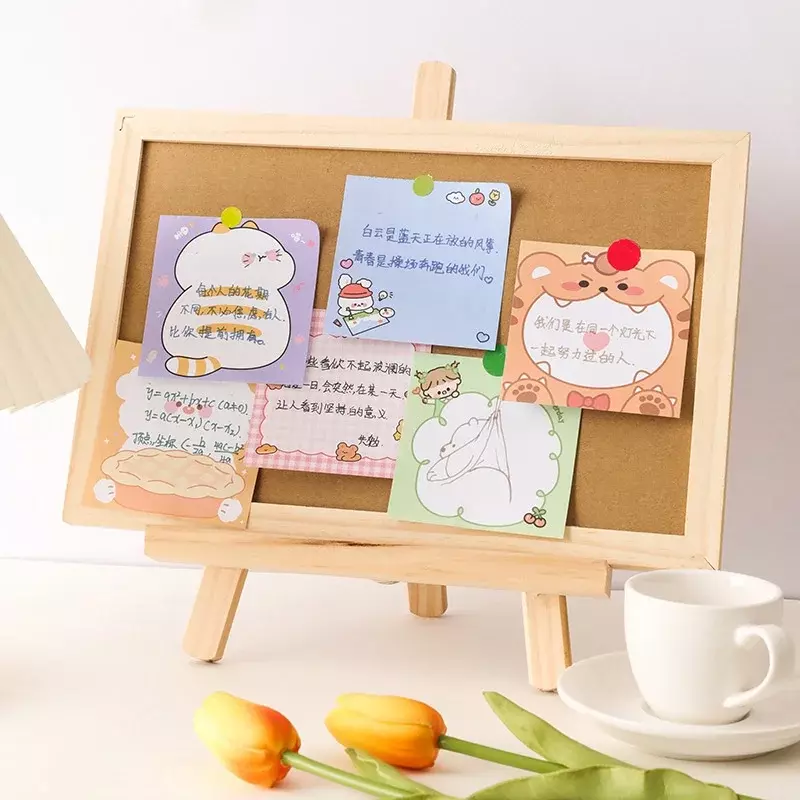 Mini Board Clip Sticky Notes Student Notepad Cute Animal Stickers