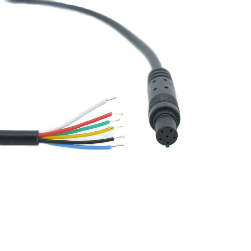 Kabel ekstensi kamera DVR mobil Jack 4/5/6 pin DIY kabel ekstensi Monitor HD tampilan belakang kendaraan/kabel Plug Wanita Pria