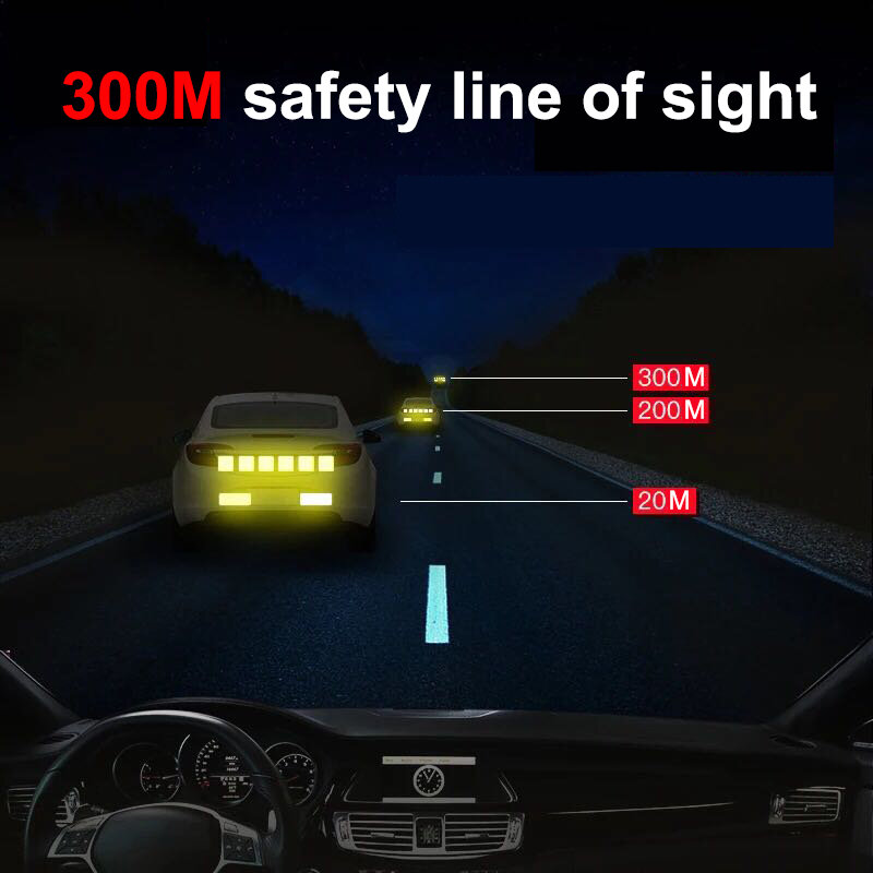 Zderzak samochodu odblaskowe naklejki odblaskowy pasek ostrzegawczy taśma bezpieczne reflektor naklejki kalkomanie