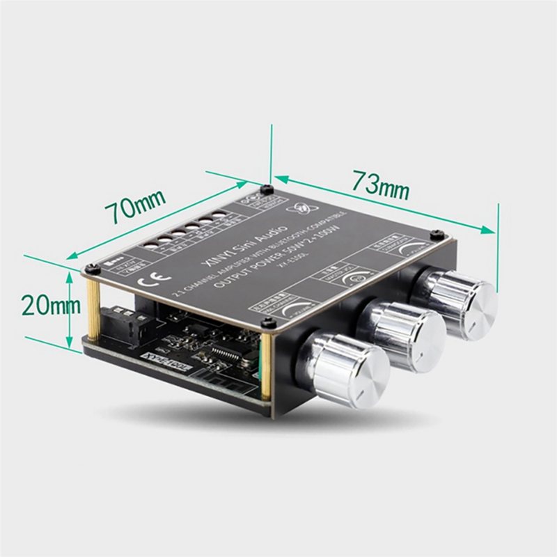 2X XY-E100L 2.1 canali per modulo amplificatore Audio Bluetooth 50 wx2 + 100W altoparlante scheda amplificatore Subwoofer ad alto tono basso