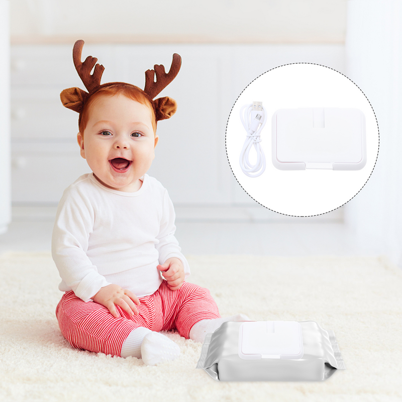 Chauffe-lingettes portable pour enfants, mini machine chauffante pour lingettes, support de tissu, fournitures pour bébés