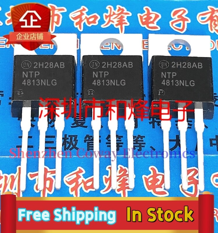 10PCS-30PCS  NTP4813NLG  TO-220 MOS 30V 40A   In Stock Fast Shipping