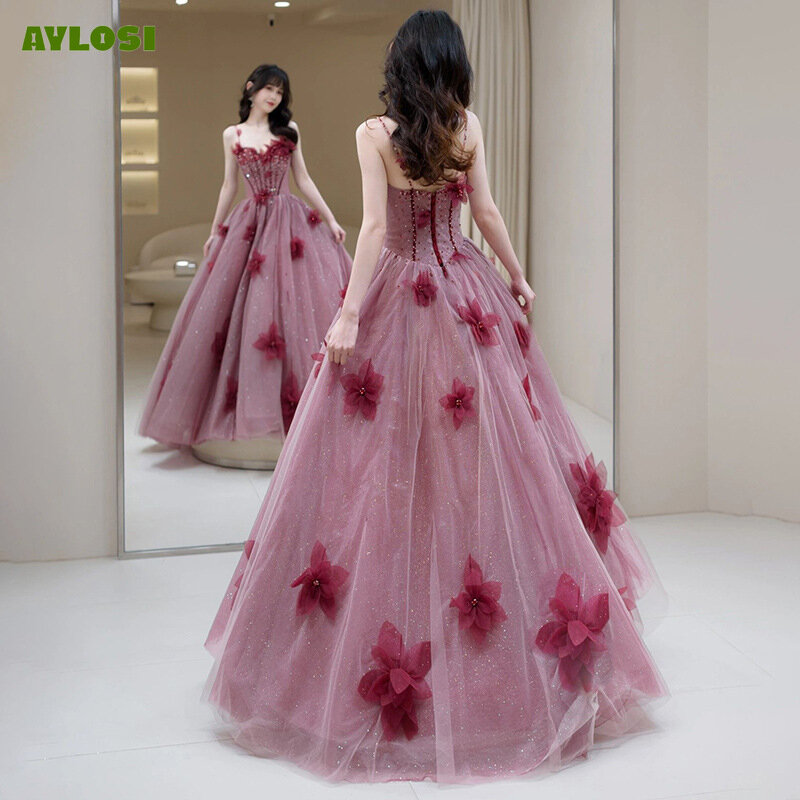 Женское платье-трапеция в стиле принцессы AyLosi, Длинное Элегантное банкетное бальное платье для выпускного вечера