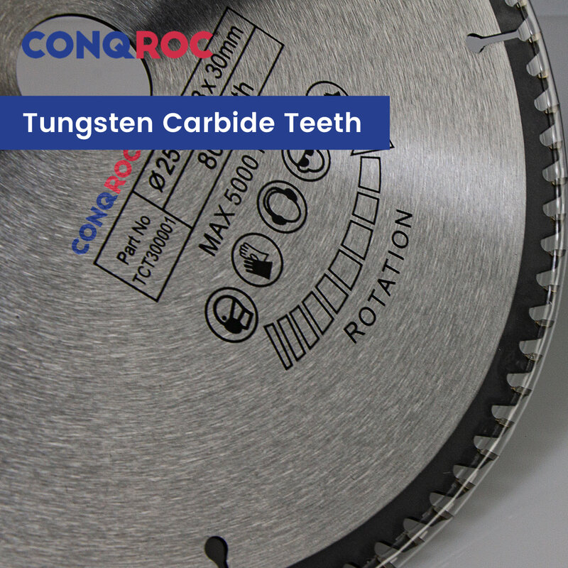 Hoja de sierra Circular TCT de 80 dientes, disco de corte para carpintería, 250x30mm