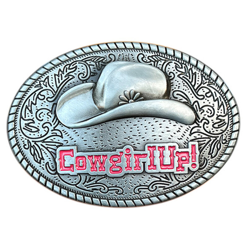 Western Cowgirl UP Belt Buckle For Women Oval Fashion Large Cornice Hat Hebillas Para Cinturon Mujer Cheapify Dropshipping