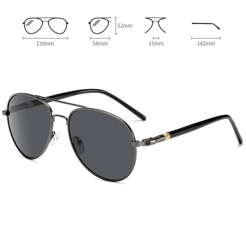 النظارات الشمسية الفاخرة الرجال الاستقطاب القيادة نظارات الشمس للرجال النساء العلامة التجارية مصمم الذكور Vintage الطيار الأسود النظارات الشمسية UV400