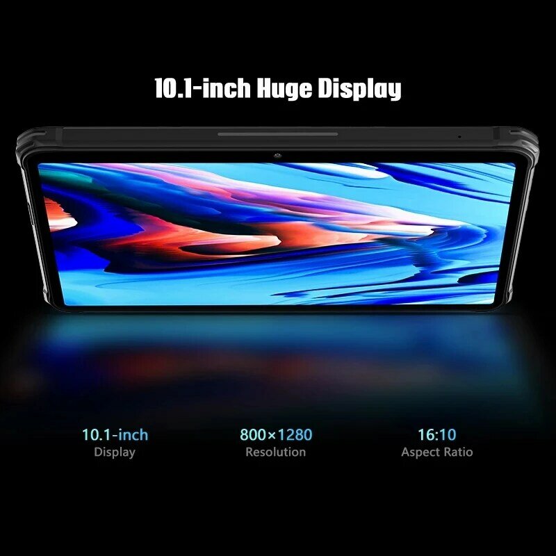 오리지널 HOTWAV R5 견고한 태블릿, 15600mAh 안드로이드 10.1 인치 HD + 패드, 4GB 64GB 옥타 코어 16MP 듀얼 SIM GPS 글로벌 버전 태블릿