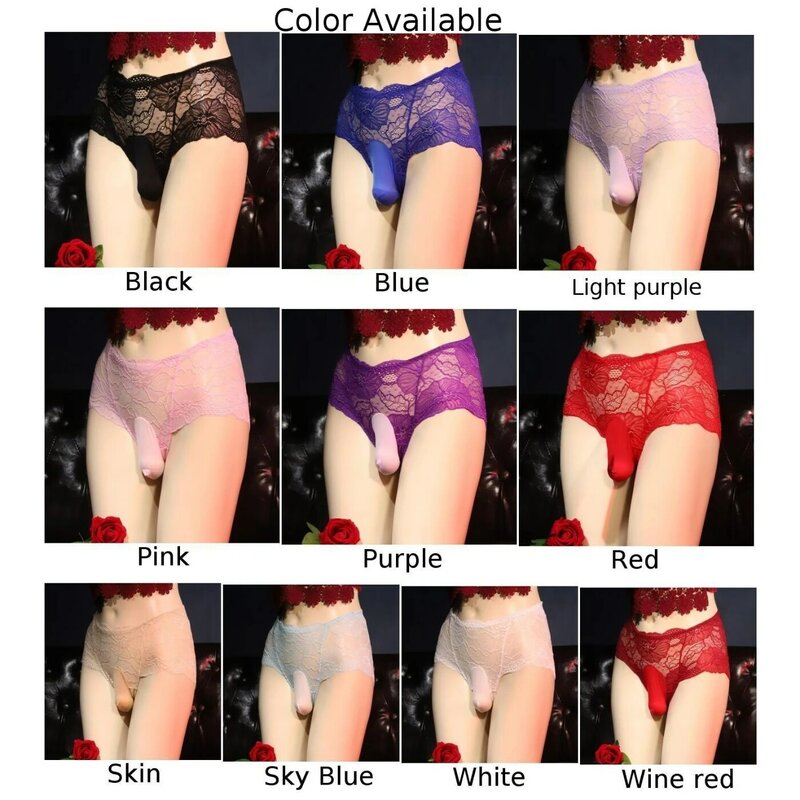 Sissy-Sous-vêtements de lingerie confortables pour hommes, slips avec poudres douces, taille moyenne, vin rouge violet noir bleu et plus