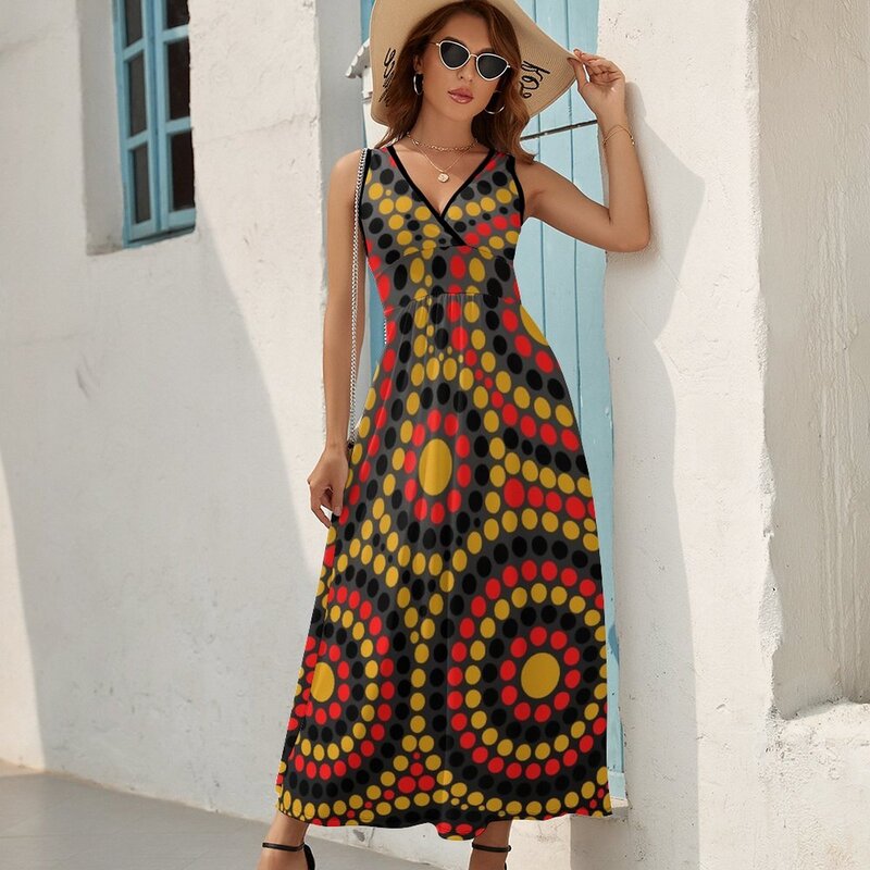 Awesome Aboriginal Dot Art Sleeveless Dress Woman clothes prom dresses Cocktail of dresses