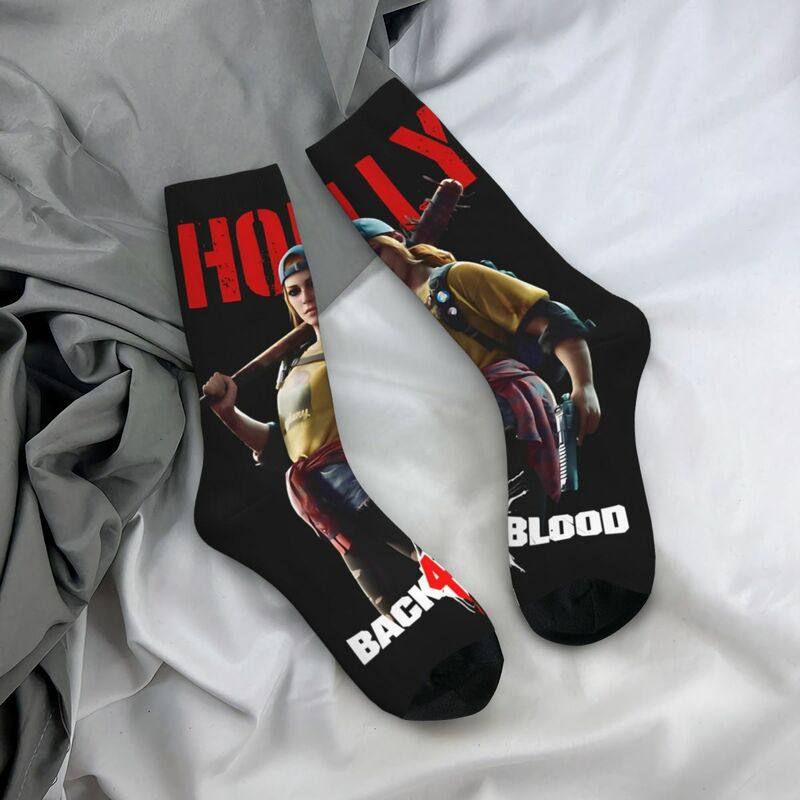 Funny Crazy compression Fan Sock for Men Hip Hop Harajuku B-Back 4 Blood Happy Quality Pattern Printed Boys Crew Sock Casual