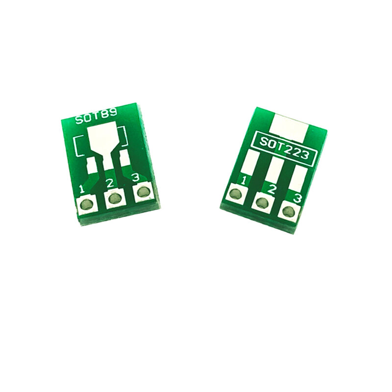 Double-Side SMD Ligue para DIP adaptador, placa de conversor, SOT223, SOT89, SOT-89, SOT22-3, DIY PCB Board, 50pcs