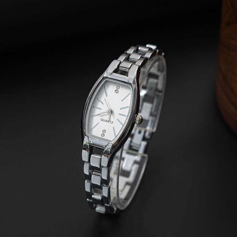 Moda osobowość prosty prostokątny zegarek cienki pasek ze stali nierdzewnej kwarcowy kobiety zegarki na rękę elegancki zegarki damskie diament
