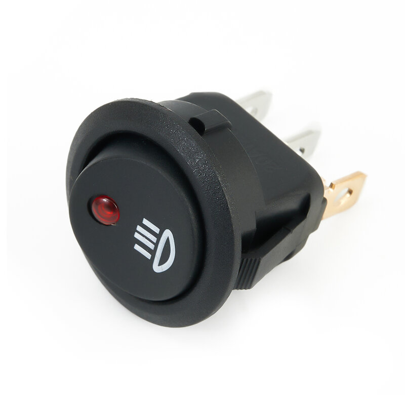 Interruptor de luz antiniebla para coche, interruptor basculante de luz antiniebla, 12V, Led rojo, 23mm, Material de alta calidad, plástico ABS, cc 12V, 20a