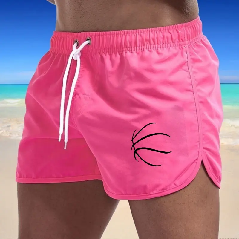 Pantaloncini da spiaggia da uomo leggeri Quick Dry vita bassa pantaloncini da bagno Sexy colorati costume da bagno maschile pantaloncini da surf estivi