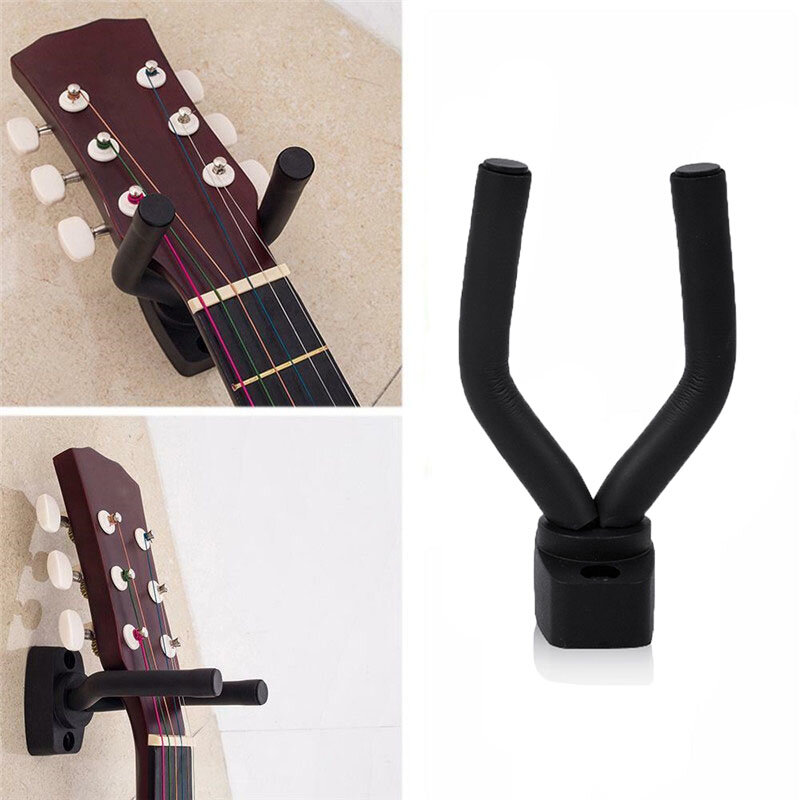 Ajustável Guitar Hook Hanger, Gancho de parede geral, Stand Guitar Acessórios, Instrumento Musical, Preto