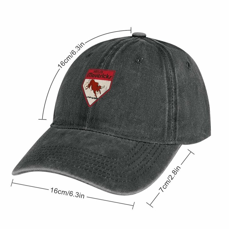 Portland Mavericks północno-zachodniej ligi Logo w stylu Vintage baseballowa kapelusz kowbojski czapka luksusowa czapka damska chłopięca