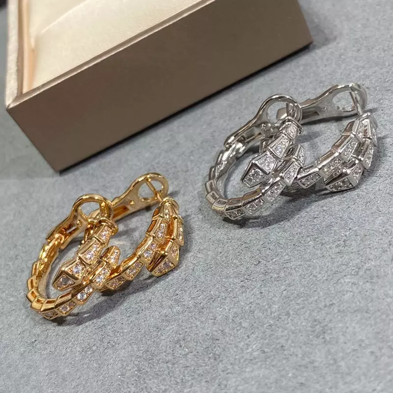 Penjualan laris klasik anting-anting tulang ular zirkon perak murni 925 UNTUK WANITA perhiasan merek mewah Fashion cantik hadiah pesta