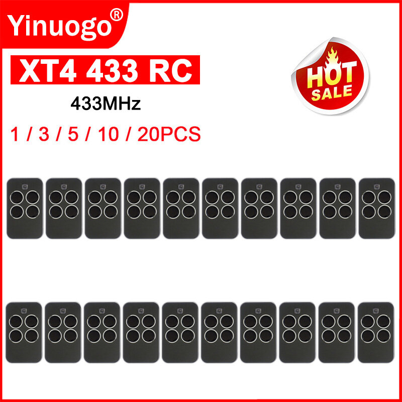 XT4 433 RC 787456 Elektrische Torsteuerung für Fernbedienung 433 MHz Rolling Code Garagentor-Fernbedienung 1/3/5/10/20 Stück