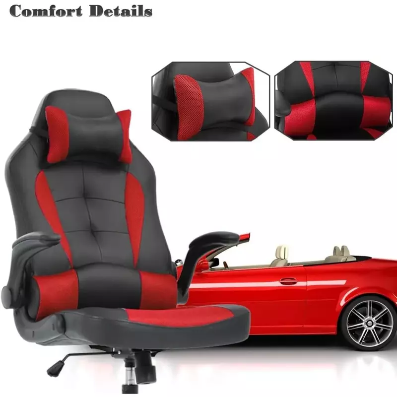 Компьютерное игровое кресло, компьютерное игровое кресло, мобильное кресло, поддерживающее талию, с откидной ручкой, эргономичная подушка, для геймеров