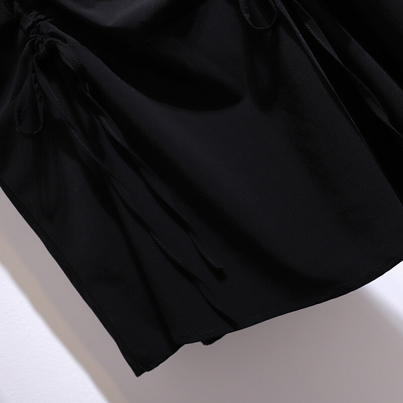 Plus Size Skirt Women Summer Loose Solid High Waist Irregular A-Line Skirt Hip 156cm Black 5XL 6XL 7XL 8XL 9XL 150Kg