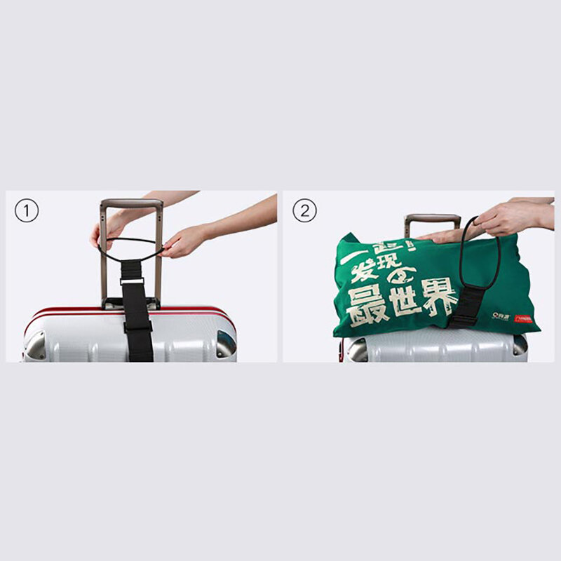 Sabuk pembawa bagasi elastis dapat diatur, tali pembawa bagasi banyak warna, sabuk koper, tali pengaman perjalanan