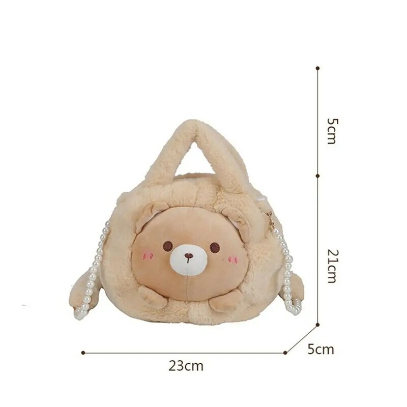 Tas tangan portabel anak ayam beruang kartun desain Kelinci Babi wanita tas tangan lucu tas tangan gaya Korea tas binatang lucu